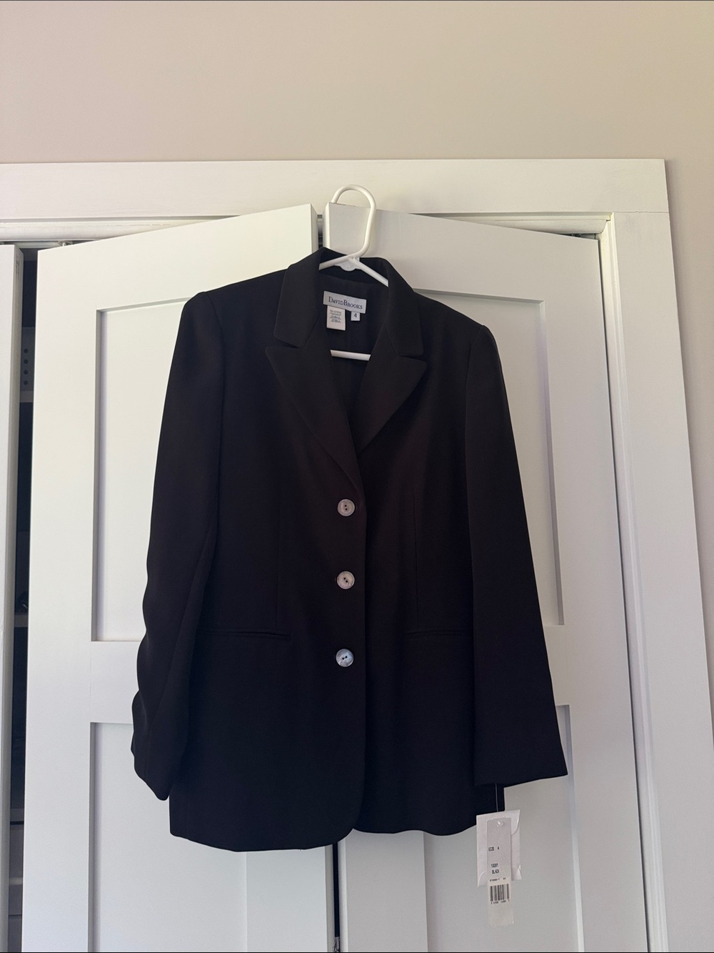 David Brooks Black Single-Breasted Blazer